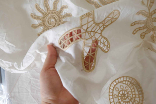 Seashell Eyelet Cotton Poplin — 1.75 yd