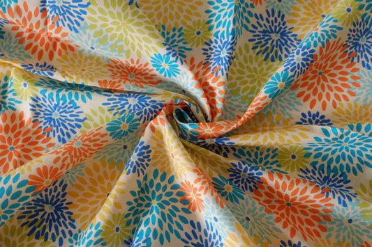 Colorful Firework Floral 40s Cotton Poplin Fabric – 2.2 Yards