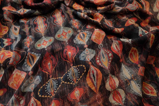 100% Mulberry Silk Georgette – Lightweight Designer Deadstock, Approx. 3 m Total - BUBBO