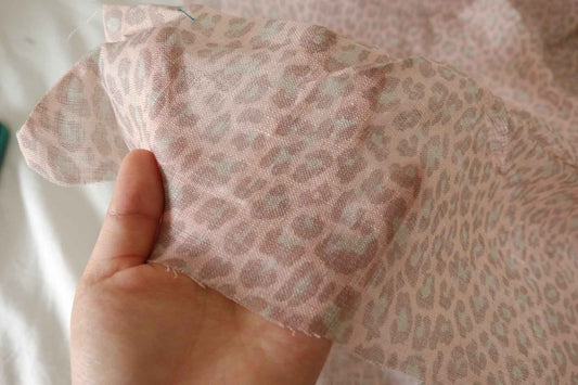 Blush Leopard Print Pure Linen Fabric – 1.6 yd