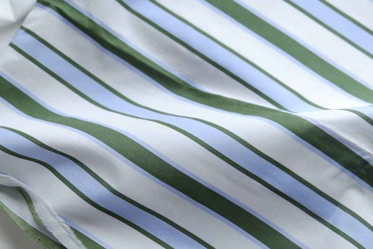 Green & Blue Stripe Cotton – 2 yd