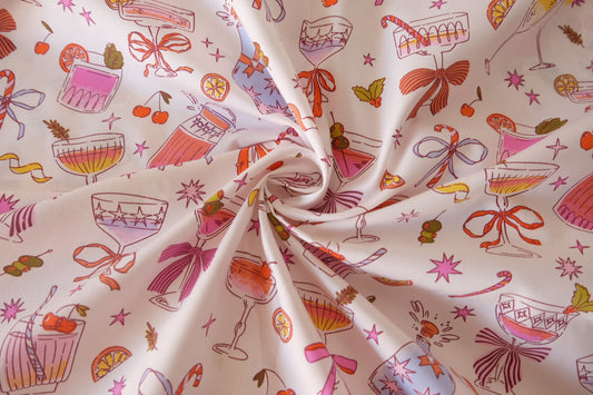 Cheers & Cherries Party Cotton Poplin – 2.19 yd