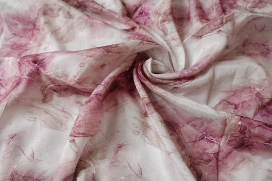 Mauve Ink-Wash Cupro Fabric - 2.2 yd