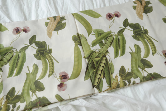 Pea Botanical Print 100s Cotton Fabric 2.2 Yards