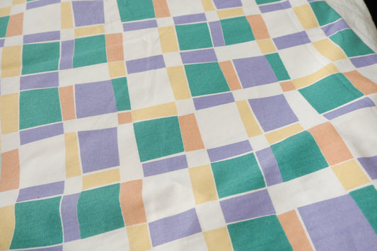Imperfect Geometric Denim-Weight Cotton Twill, 2.39 Yards