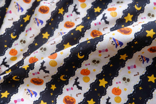 Whimsical Halloween Stripe Cotton – 2.2 yd