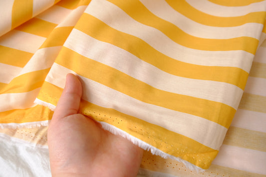 Playful Wide Stripe Cotton Poplin — 2.19 yd