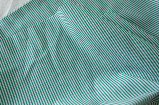 Mint Green Fine Stripe Cotton Poplin Fabric – 3.3 yd