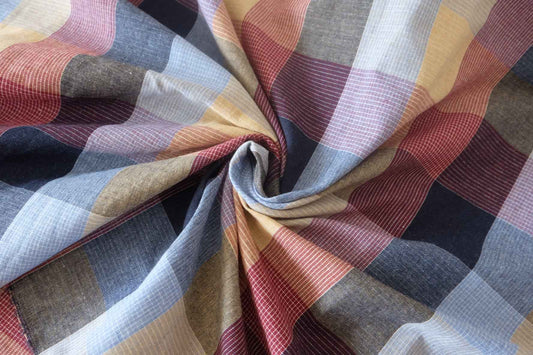 Autumn Check Yarn-Dyed Cotton Linen – 2.2 yd