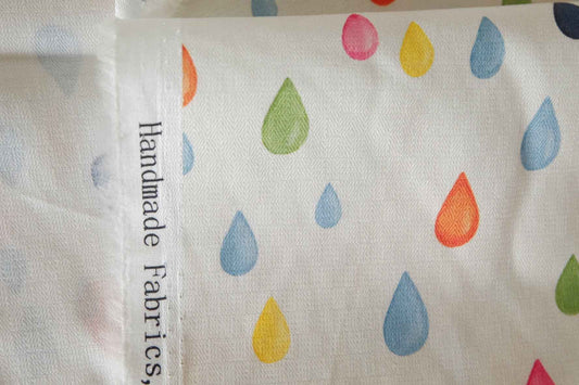 Colorful Raindrop Textured Cotton Fabric – 1.6 Yards