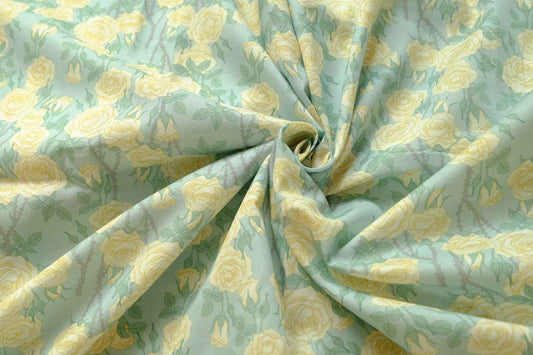 Soft Yellow Rose Cotton Poplin, 80s Lightweight Shirting, 2.19 Yards