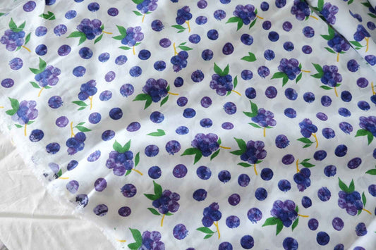 Watercolor Blueberry Cotton Lawn – 3.3 yd / 2.2 yd