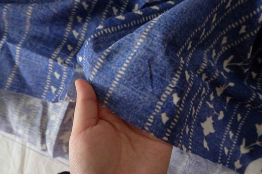 Blue Bird Rayon-Ramie Blend Fabric – 2.2 yd