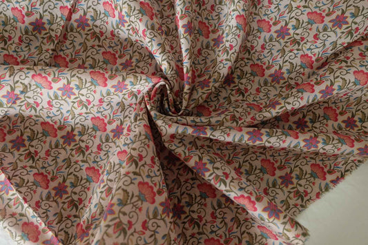 Vintage Vine Floral Cotton Poplin Fabric – 3.3 yd