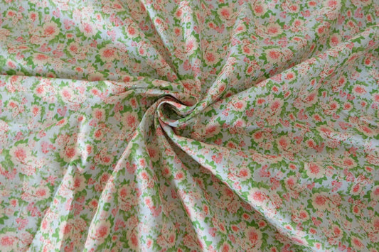 Soft Floral Cotton Fabric – 2.2 yd