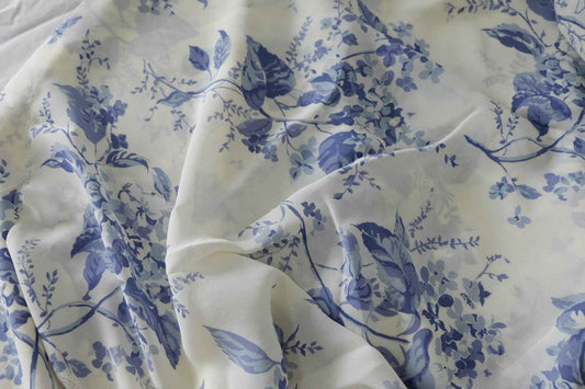Blue Hydrangea Viscose Crepe – 3.3 yd