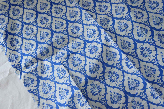 Cobalt Tile Cotton Poplin – 2.8 yd