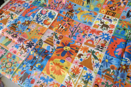 Colorful Story Patchwork Cotton Poplin Fabric