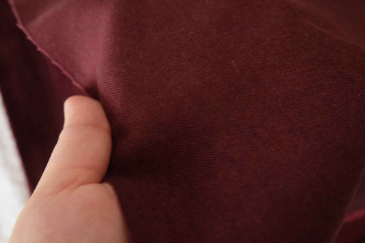 Burgundy Cupro Cotton Twill – 2.2 yd