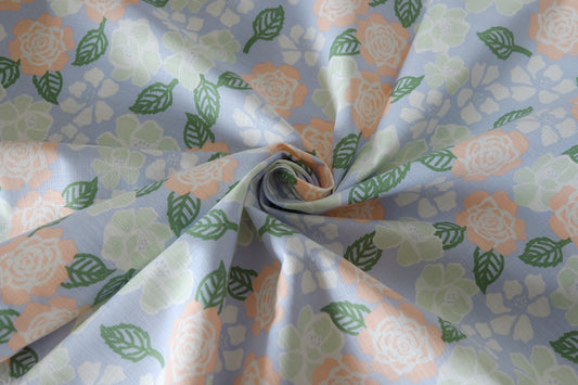 Pastel Rose Linen Cotton Fabric 2.2 yd