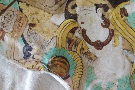 Dunhuang Mural Print Cotton Fabric – 2.2 yd