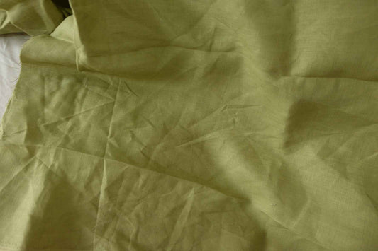 Light Olive Green Heavy Pure Linen — 1.64 yd