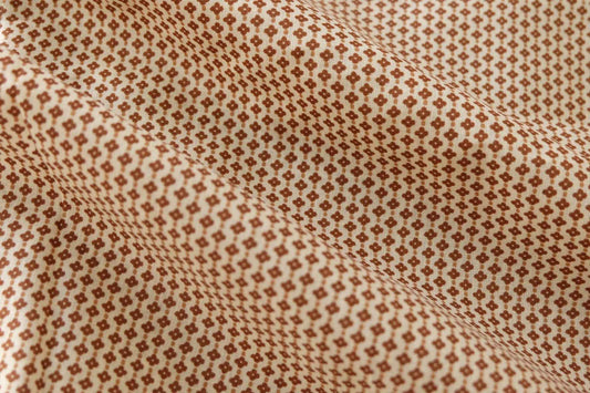 Quiet Brown Micro Floral Linen Cotton – 1.6 yd
