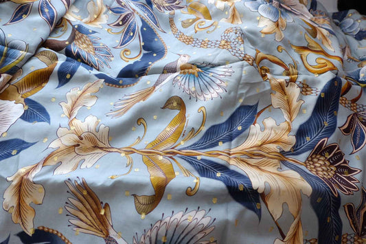 Farm Rio Metallic Botanical Rayon Fabric - 2.73 yd