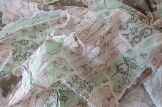 Vintage Floral 80s Cotton Poplin Fabric – 3.6 yd