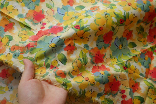 Watercolor Garden Cotton Poplin – 2.5 yd