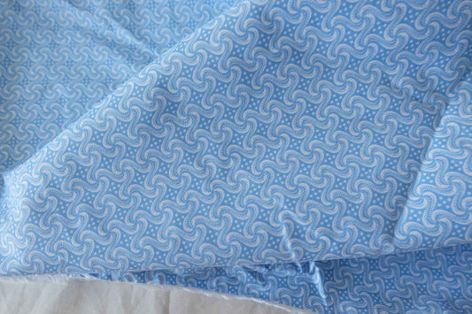 Blue Wave Cotton Poplin Fabric – 1.6 yd