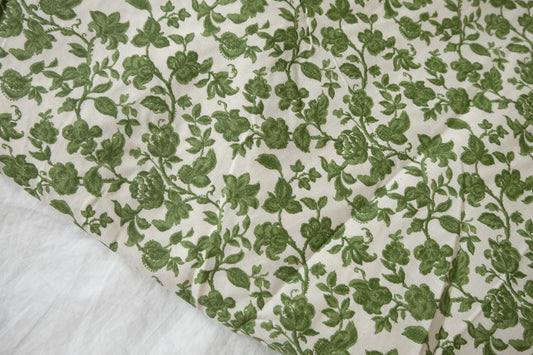 Olive Vine Cotton Linen, 1.6 Yards