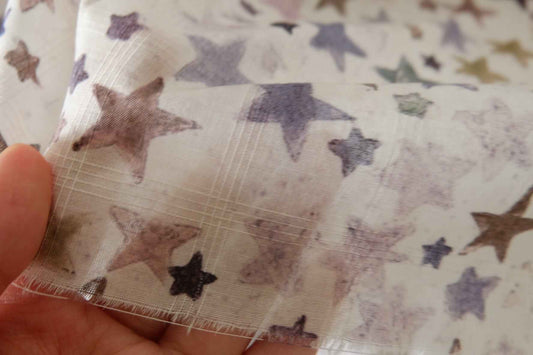 Watercolor Star Textured Cotton Fabric – 1.6 Yards