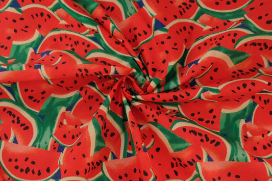 Watermelon Print Cotton Fabric – 2.2 yd