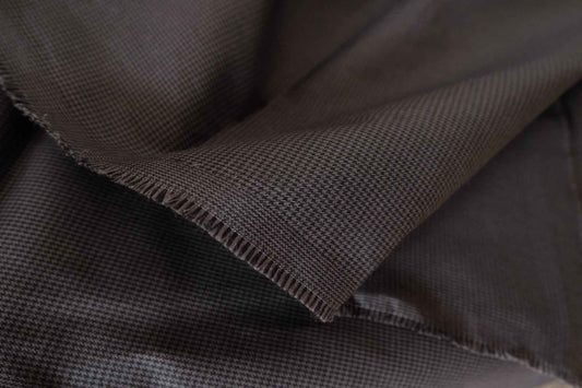 Classic Black Houndstooth Structured Cotton Fabric – 2.2 yd/1.6 yd