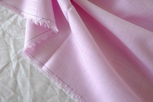 Soft Petal Lavender Linen Cotton Fabric, 2.19 Yards