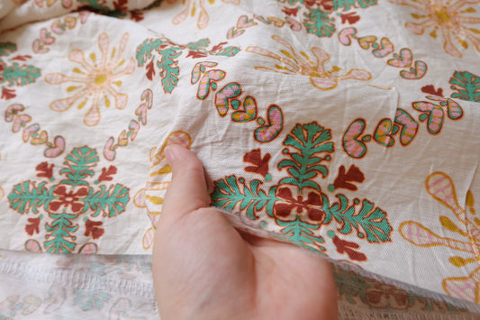 Border Print Lyocell Linen Resort Fabric — 2.08 yd