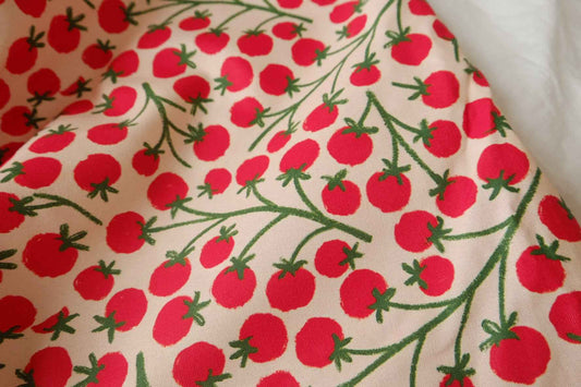 Tomato Print Heavy Cotton Twill — Sold by the Yard