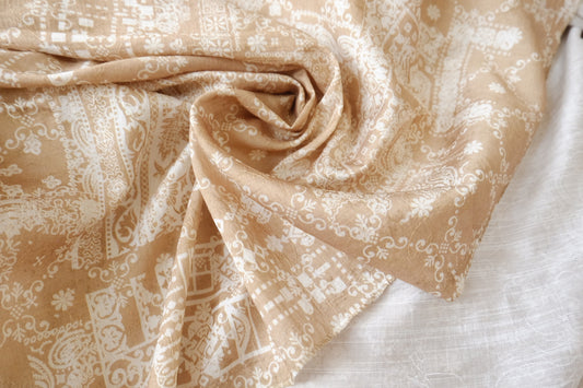 Sand Paisley Tencel Linen, 2.2 Yards