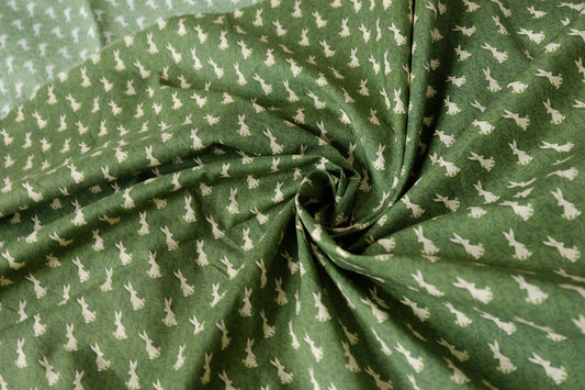Tiny Rabbit Cotton Lawn Fabric — 1.64 yd