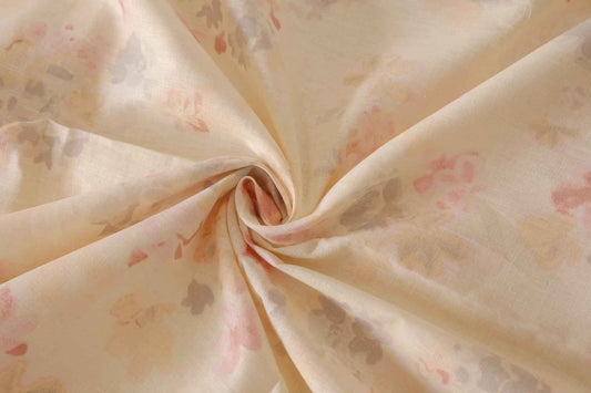 Faded Watercolor Floral Linen Cotton – 2.2 yd