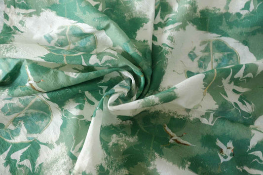 Lotus & Crane Jacquard Tencel Nylon Fabric – 1.6 yd