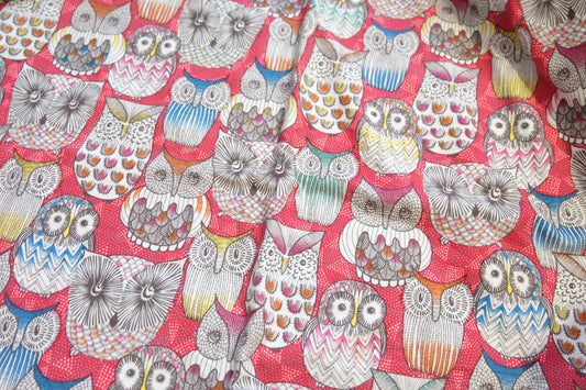 Owl Print Brushed Cotton — 1.6 yd