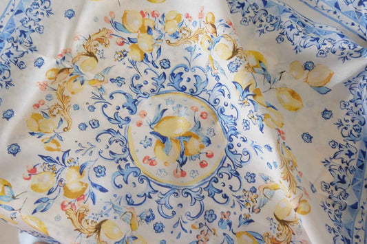 Blue Lemon Tencel Cotton Fabric – 3.3 yd Cu