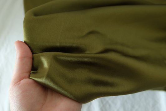 Olive Triacetate Satin – 3.3 yd