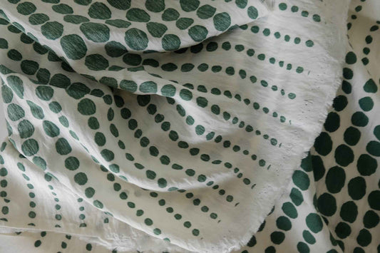 Green Dot Tencel Cotton Fabric – 2.2 yd