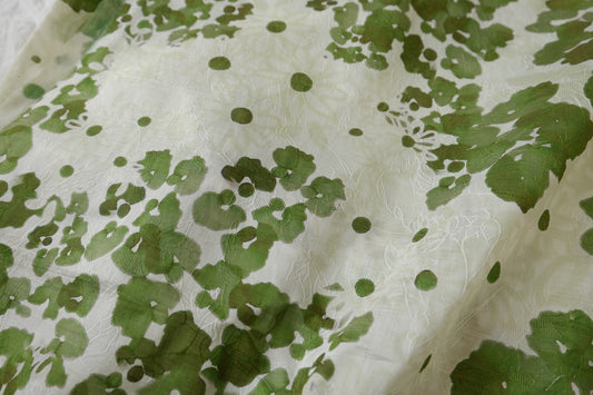 Floating Duckweed Tencel-Nylon Jacquard Fabric — 3.28 yd