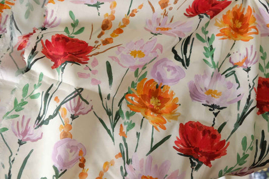 Painterly Garden High-Density Cotton Lawn – 3.3 yd