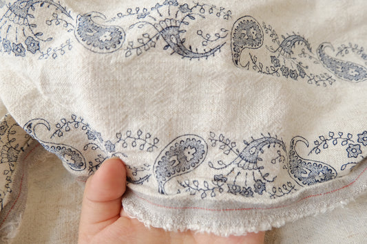 Washed Paisley Linen, 2.19 Yards