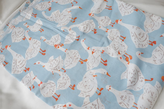 Blue Goose Cotton Sateen Fabric - 2.19 yd